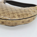 GUCCI GG Crystal Shoulder Bag Coated Canvas Beige Gold 181493 Auth 194027-15