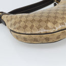 GUCCI GG Crystal Shoulder Bag Coated Canvas Beige Gold 181493 Auth 194027-16