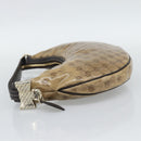 GUCCI GG Crystal Shoulder Bag Coated Canvas Beige Gold 181493 Auth 194027-3
