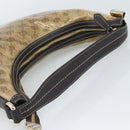 GUCCI GG Crystal Shoulder Bag Coated Canvas Beige Gold 181493 Auth 194027-7