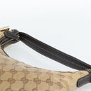 GUCCI GG Crystal Shoulder Bag Coated Canvas Beige Gold 181493 Auth 194027-8