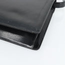 SAINT LAURENT Shoulder Bag Leather Black Gold Auth 194029-15