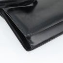 SAINT LAURENT Shoulder Bag Leather Black Gold Auth 194029-16