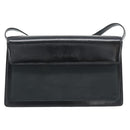 SAINT LAURENT Shoulder Bag Leather Black Gold Auth 194029-13