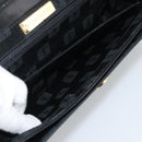 SAINT LAURENT Shoulder Bag Leather Black Gold Auth 194029-22