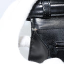 SAINT LAURENT Shoulder Bag Leather Black Gold Auth 194029-11