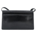 SAINT LAURENT Shoulder Bag Leather Black Gold Auth 194029-2