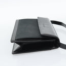 SAINT LAURENT Shoulder Bag Leather Black Gold Auth 194029-4