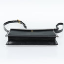 SAINT LAURENT Shoulder Bag Leather Black Gold Auth 194029-5