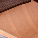 CELINE Macadam Canvas Boston Bag PVC Leather Brown Gold Auth 194032-10
