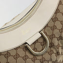 GUCCI GG Canvas Abbey Shoulder Bag Beige Gold 189833 Auth 194033V-14