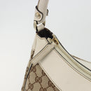 GUCCI GG Canvas Abbey Shoulder Bag Beige Gold 189833 Auth 194033V-15