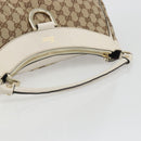 GUCCI GG Canvas Abbey Shoulder Bag Beige Gold 189833 Auth 194033V-7