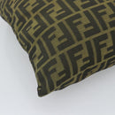 FENDI Zucca Canvas Pouch Black Brown Auth 194034A-14