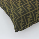 FENDI Zucca Canvas Pouch Black Brown Auth 194034A-16