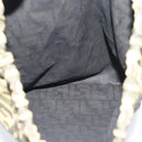 FENDI Zucca Canvas Pouch Black Brown Auth 194034A-11