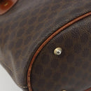 CELINE Macadam Canvas Tote Bag PVC Leather Brown Gold Auth 194037-15