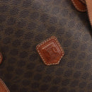 CELINE Macadam Canvas Tote Bag PVC Leather Brown Gold Auth 194037-19
