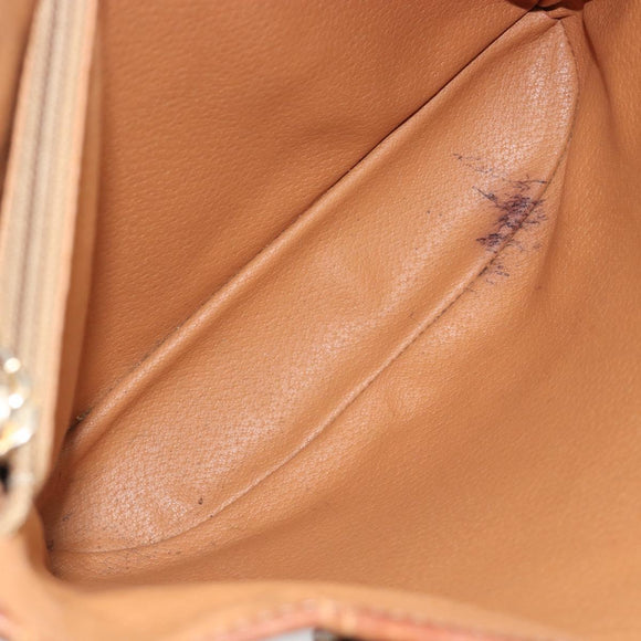 CELINE Macadam Canvas Tote Bag PVC Leather Brown Gold Auth 194037