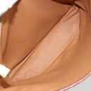 CELINE Macadam Canvas Tote Bag PVC Leather Brown Gold Auth 194037-25