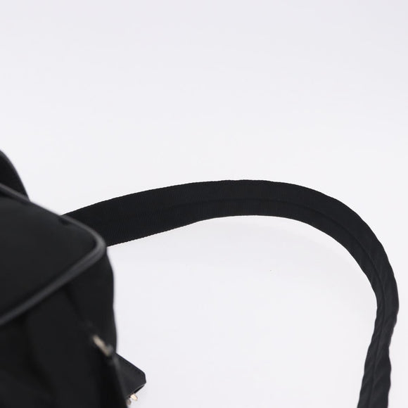 PRADA Boston Bag Nylon 2way Black Silver Auth 194039