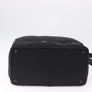 PRADA Boston Bag Nylon 2way Black Silver Auth 194039-5
