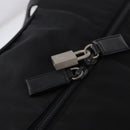 PRADA Boston Bag Nylon 2way Black Silver Auth 194039-20