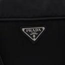 PRADA Boston Bag Nylon 2way Black Silver Auth 194039-21
