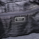 PRADA Boston Bag Nylon 2way Black Silver Auth 194039-23