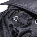 PRADA Boston Bag Nylon 2way Black Silver Auth 194039-29