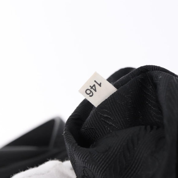 PRADA Boston Bag Nylon 2way Black Silver Auth 194039