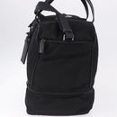PRADA Boston Bag Nylon 2way Black Silver Auth 194039-3