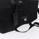 PRADA Boston Bag Nylon 2way Black Silver Auth 194039-6