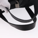 PRADA Boston Bag Nylon 2way Black Silver Auth 194039-7