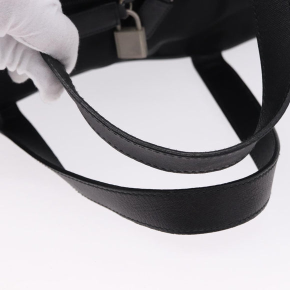 PRADA Boston Bag Nylon 2way Black Silver Auth 194039