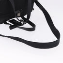 PRADA Boston Bag Nylon 2way Black Silver Auth 194039-8