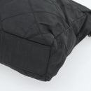 PRADA Chain Shoulder Bag Nylon Black Gold Auth 194040-11