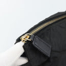 PRADA Chain Shoulder Bag Nylon Black Gold Auth 194040-15