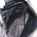 PRADA Chain Shoulder Bag Nylon Black Gold Auth 194040-18