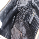 PRADA Chain Shoulder Bag Nylon Black Gold Auth 194040-19