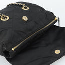 PRADA Chain Shoulder Bag Nylon Black Gold Auth 194040-7