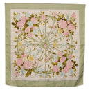 HERMES Carre 90 Scarf ROMANTiQUE Silk Green Auth 194042-1