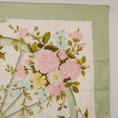 HERMES Carre 90 Scarf ROMANTiQUE Silk Green Auth 194042-4