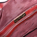 CARTIER Must Line Boston Bag Leather Bordeaux Gold Auth 194043-18