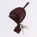 CARTIER Must Line Boston Bag Leather Bordeaux Gold Auth 194043-12