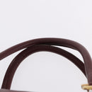 CARTIER Must Line Boston Bag Leather Bordeaux Gold Auth 194043-14