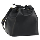 LOUIS VUITTON Epi Petit Noe Shoulder Bag Black M44102 LV Auth 194044V-1