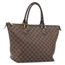 LOUIS VUITTON Damier Ebene Saleya MM Tote Bag N51182 LV Auth 194048V-1