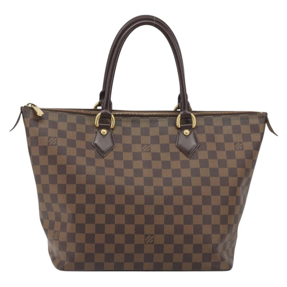 LOUIS VUITTON Damier Ebene Saleya MM Tote Bag N51182 LV Auth 194048V