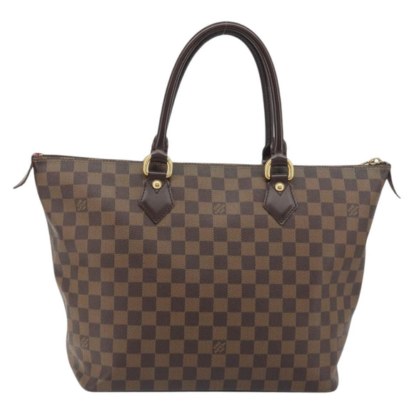 LOUIS VUITTON Damier Ebene Saleya MM Tote Bag N51182 LV Auth 194048V